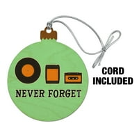 Nikad ne zaboravite glazbeni snimak kasete vinil drveta božićno drvce za odmor