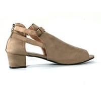 Ženske sandale s blok potpeticom u A-listi, ljetne čizme s kopčom, cipele u sivoj boji, Veličina 11,5