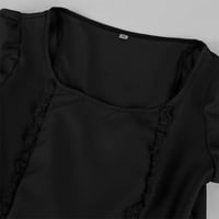 Ženska Vintage boja čipkasta modna gotička haljina s kratkim rukavima-poklon za prodaju