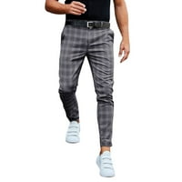 Muške hlače modni Casual trening jogging labave karirane hlače s patentnim zatvaračem hlače hlače hlače