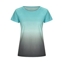 Ženske majice rasprodaja ispod $ veličina velika, Ženske majice Casual majica kratkih rukava U boji gradijenta