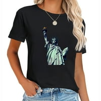Moderna ženska majica s njujorškim Kipom slobode, majica kratkih rukava s trendovskim printom Pokloni za Dan Kolumba