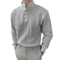 Wyongtao duksevi za muškarce ležerne solidne boje košulja za ogrlicu proljeće jeseni Dressig Tops bluza