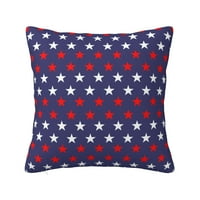 Usa America Stars ukrasni prekrivači jastuka, kauč kauča s kaučom ukrasni prekrivači jastuka za seosku kuću za