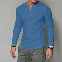 Muški pulover dugih rukava s okruglim vratom na kopčanje ležerna muška majica Muška bluza