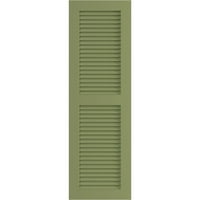 Ekena Millwork 18 W 32 H True Fit Pvc Two Equal Louver rolete, Moss Green