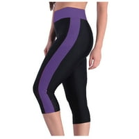 Ženske Capri hlače za jogu Ležerne elastične kratke hlače visokog struka široke sportske hlače za vježbanje ženske