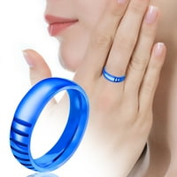 Vjenčani prstenovi za žene i djevojke, titanski čelik, plavi nakit za par, rođendanski prijedlog, vjenčani prsten
