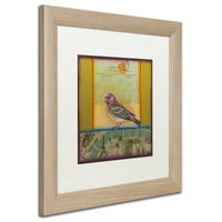 Zaštitni znak likovna umjetnost 'Purple Finch' Matted Framed Art by Rachel Paxton