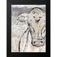 Bryan, Kathleen Black Modern uokvireni muzejski umjetnički tisak pod nazivom - Krava skica na farmi
