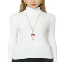 + / Ženski pleteni vrhovi jednobojni ugrađeni džemper pletena svečana tunika bluza dugih rukava radna bijela 2