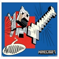 Minecraft - plakat na zidu od kostiju s gumbima, 22.375 34