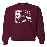 Wild Bobby, Martin Luther King Jr Classic MLK zastava crne povijesti, Crni ponos, Unise Crewneck Graphic Sweatshirt,