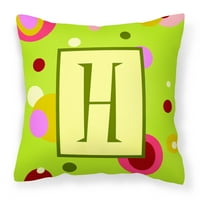 Caroline's Treasures CJ1010-Početna monogram slova H HPW - Zelena ukrasni jastuk od холщовой tkiva, 14Hx14W