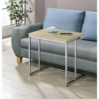 Pravokutni Moderni Metalni stol za grickalice s prirodnim kromiranim postoljem