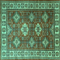 Tvrtka Alibudes strojno pere pravokutne perzijske tirkizno plave tradicionalne unutarnje prostirke, 2 '5'