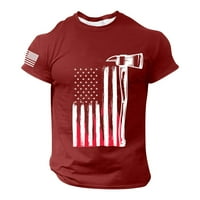 Muška majica s printom američke zastave za Dan neovisnosti modne proljetne i ljetne Ležerne majice kratkih rukava