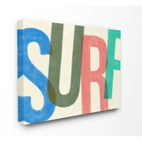 Stupell Industries Surf Print Beach Moderna teksturirana riječ Dizajn riječi Zidna umjetnost Daphne Polselli