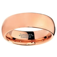 Vancun Wedding Band Ring za muškarce Comfort Fit 18K ružičasto zlato pozlaćeno je Polirano životno jamstvo