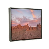 Ogromna Canyon Road Desert scena krajolik fotografija sjajnog sivog uokvirenog umjetničkog tiskanog zida umjetnosti