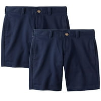 Wonder Nation Boys School Uniforma Super mekana ravna fronta kratkih hlača, snop vrijednosti, veličine 4-16