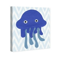 Wynwood Studio životinje zidne umjetničko platno ispisuje 'meduze' dječje životinje - plava, bijela