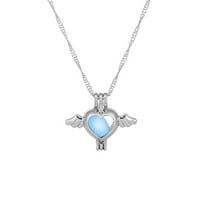 ; Kreativna svjetleća ogrlica za Valentinovo modni Višebojni šuplji lanac ključne kosti anđeoski dodaci