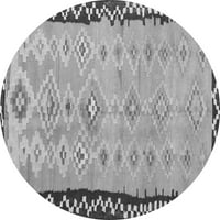 Tradicionalne prostirke za sobe u orijentalnom stilu u sivoj boji, promjera 8 inča