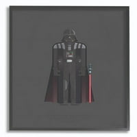 Stupell Industries Star Wars Darth Vader Poznati ljudi Likovi Modni dizajn uokvirene zidne umjetnosti Fred Birchal