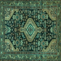 Tradicionalni pravokutni perzijski tepisi u tirkizno plavoj boji, 5' 8', koji se mogu prati u stroju tvrtke