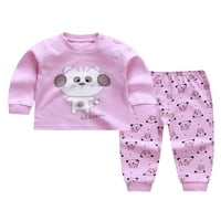 Odjeća za slobodno vrijeme za malu djecu pidžama s dugim rukavima s okruglim vratom pidžama ležerni set odjeće