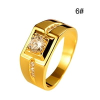 Ženski džentlmenski temperament 24-karatni zlatni prsten muški prsten za vjenčanje ženski prsten