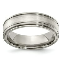Dvobonski titanij srebrni prsten za vjenčanje srebrni ton