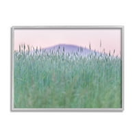 Pšenično polje Pastel planinski vrh Pejzaž fotografija u sivom okviru umjetnički tisak zidna umjetnost