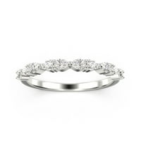 0,60CT vjenčani trak 10K Dijamantni prsten od bijelog zlata Moissanite