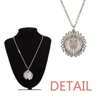 Art Deco modna ogrlica od suncokreta Privjesak medaljon nakit