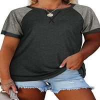 Ženska ljetna nova modna majica kratkih rukava s okruglim vratom, široka ležerna majica prevelike veličine
