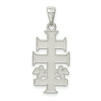 Karatni Karat od srebra s poliranom završnom obradom Karavaka dvostruki križ s anđelima raspela privjesak šarm