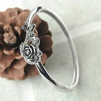 YDXL vjenčani prsten Dizajn ruža Elegantni klasični nježni vjenčani prsten za vjenčanje srebro US 7