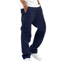 Ljetne teretne hlače za muškarce, muške obične Ležerne hlače s puno džepova, vanjske ravne fitness hlače, teretne