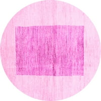 Moderni unutarnji tepisi, Okrugli, Jednobojni, ružičasti, promjera 7 inča