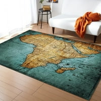Prostirke za kartu svijeta šareni moderni tepih za dnevnu sobu u spavaćoj sobi koji se može prati u perilici,