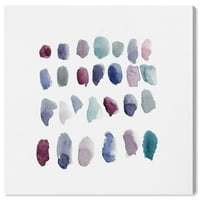 Wynwood Studio ispisuje Mid Centruy Drops Vino Sažetak boja zidna umjetnička platna Print White Light Purple 12x12