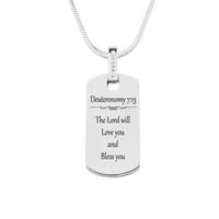 Ogrlica s oznakama s kubičnim cirkonijom - Ponovljeni zakon 7:13