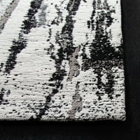 Klasični vintage tepih sa apstraktnim uzorkom, siva, slonovača, 8'10'