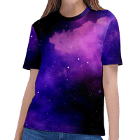 Fashion Purple Sky 3d Print Kids majica Summer Fashion Casual Majica Dječa djevojčica Unise dječja odjeća Thirt