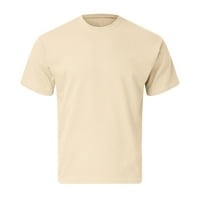 Grafičke majice za muškarce labave čvrste boje kratki rukavi okrugli vrat ljetni moda jednostavna gumb pamučni