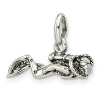 Sterling Silver Antiqued Scuba Ronil Charm
