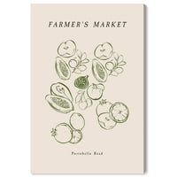 Farmer Market Variety Food and Cuisine Wall Art Print Green 24x36
