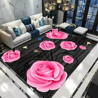 Područje prostirke vintage ružičaste cvjetne prostirke za spavaću sobu dnevna soba bez klizanja, za pranje prostirki